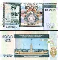 *1000 Frankov Burundi 2009, P46 UNC - Kliknutím na obrázok zatvorte -